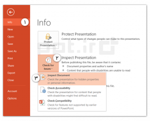 بررسی اسناد در پاورپوینت