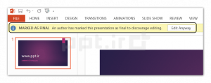 تغییر در اسناد پاورپوینت